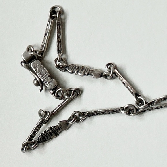 Stunning Vintage Peruvian Jade Tumi Storyteller Sterling Silver Necklace - Picture 11 of 16